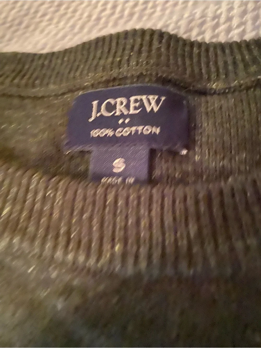 J. Crew Olive Crewneck Sweater